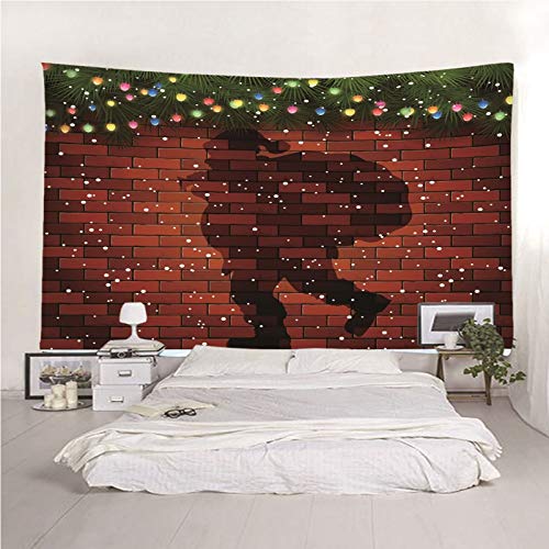 Toile imprimé mode Père Noël rouge en tenture murale - 7
