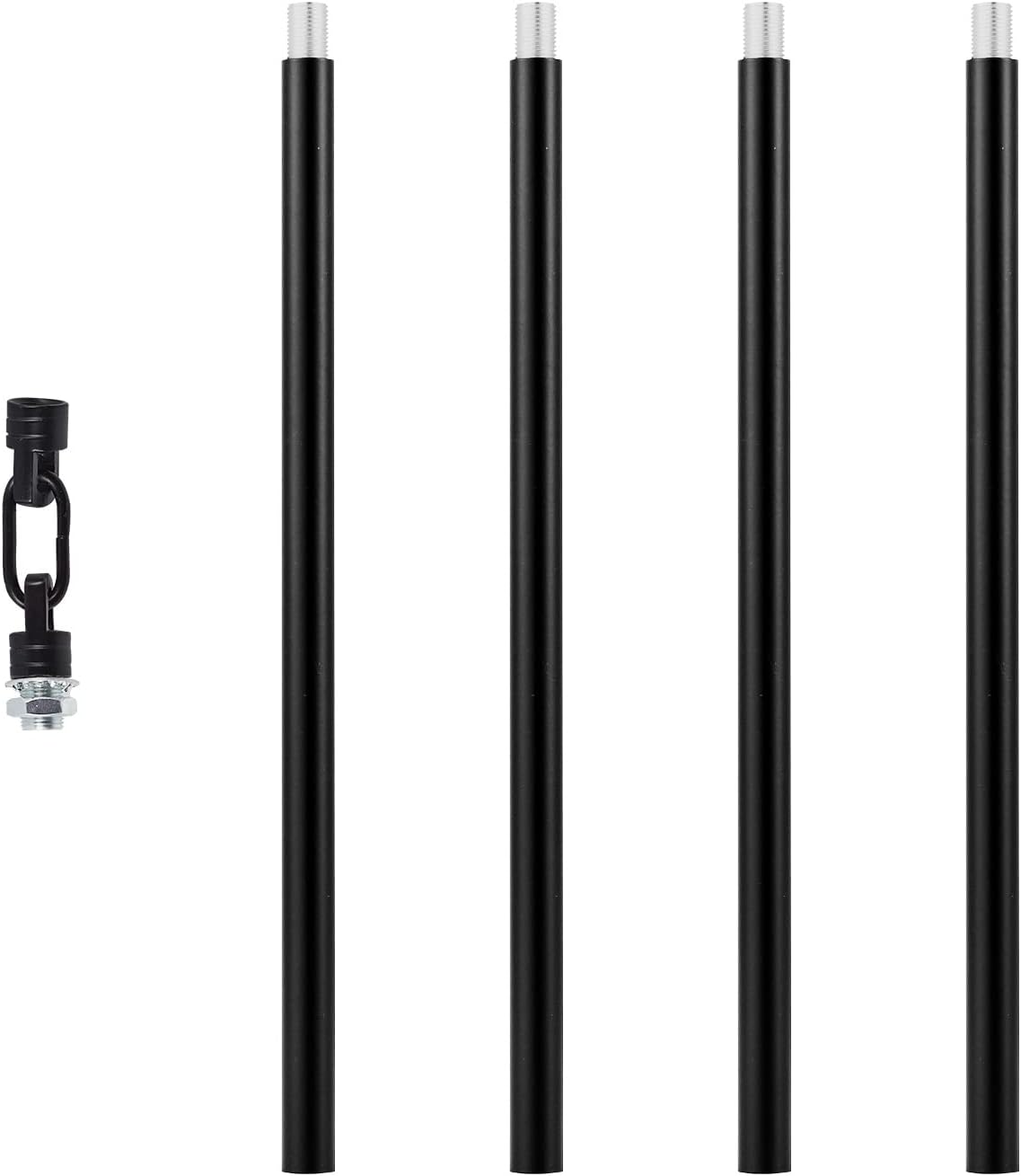 Tsiwgy Matte Black M12 Threaded Extension Rod with Sloped