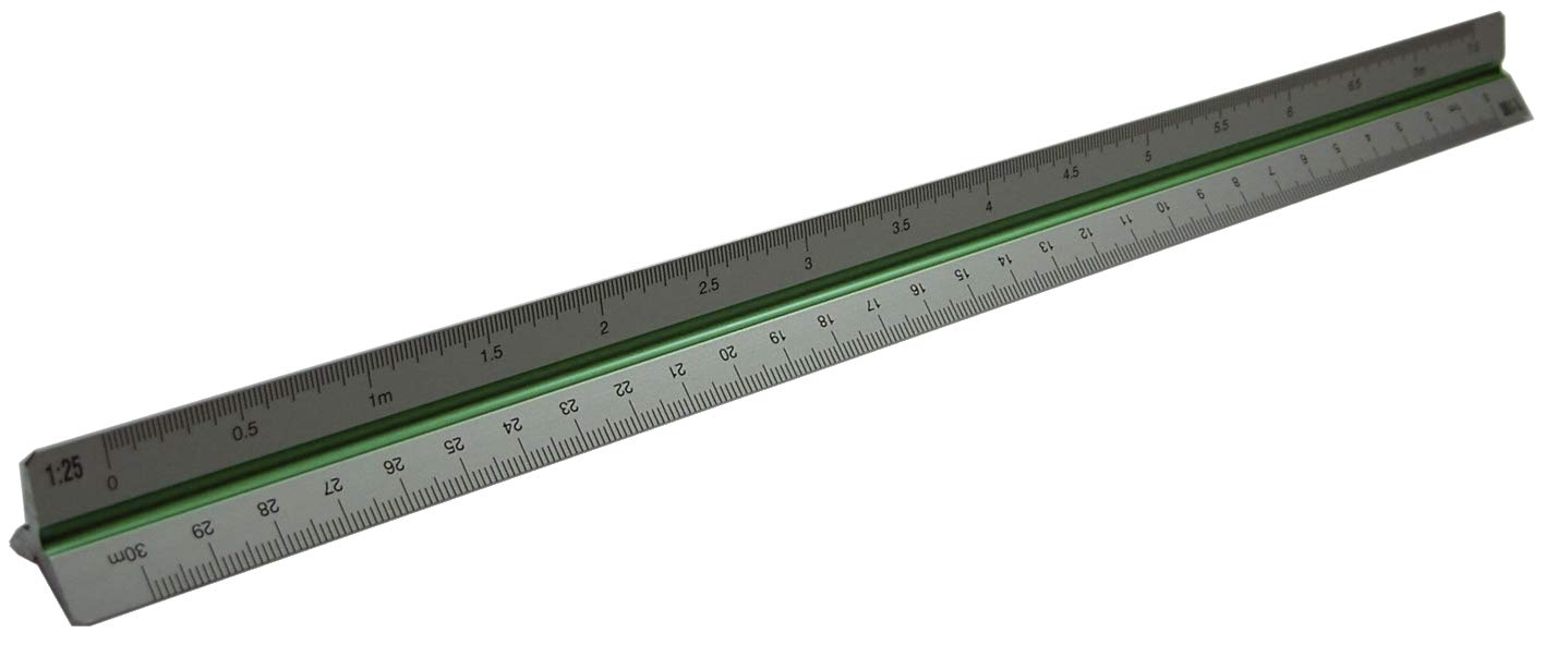 Rumold195DIN30 Triangular Mass – Ruler 30 cm Aluminium
