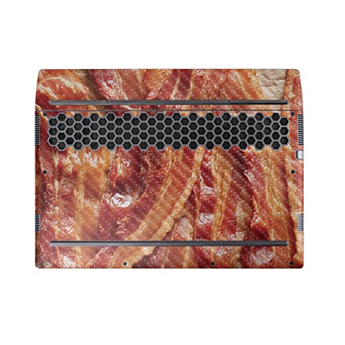 Image of MightySkins Carbon Fiber Skin Compatible with Alienware M17 R5 (2022) Full Wrap Kit - Crispy Bacon | Protective, Durable Textured Carbon Fiber Finish | Easy to Apply & Change Styles | Made in The USA