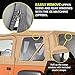 TACTIK Fabric Only Replacement Soft Top - Fits Jeep Wrangler TJ 1997-2006 - Custom-Fit Fabric Roof with Removable Side and Back Window Jeep TJ Soft Top Jeep TJ Top Cover (With Door Skins, Spice Denim)