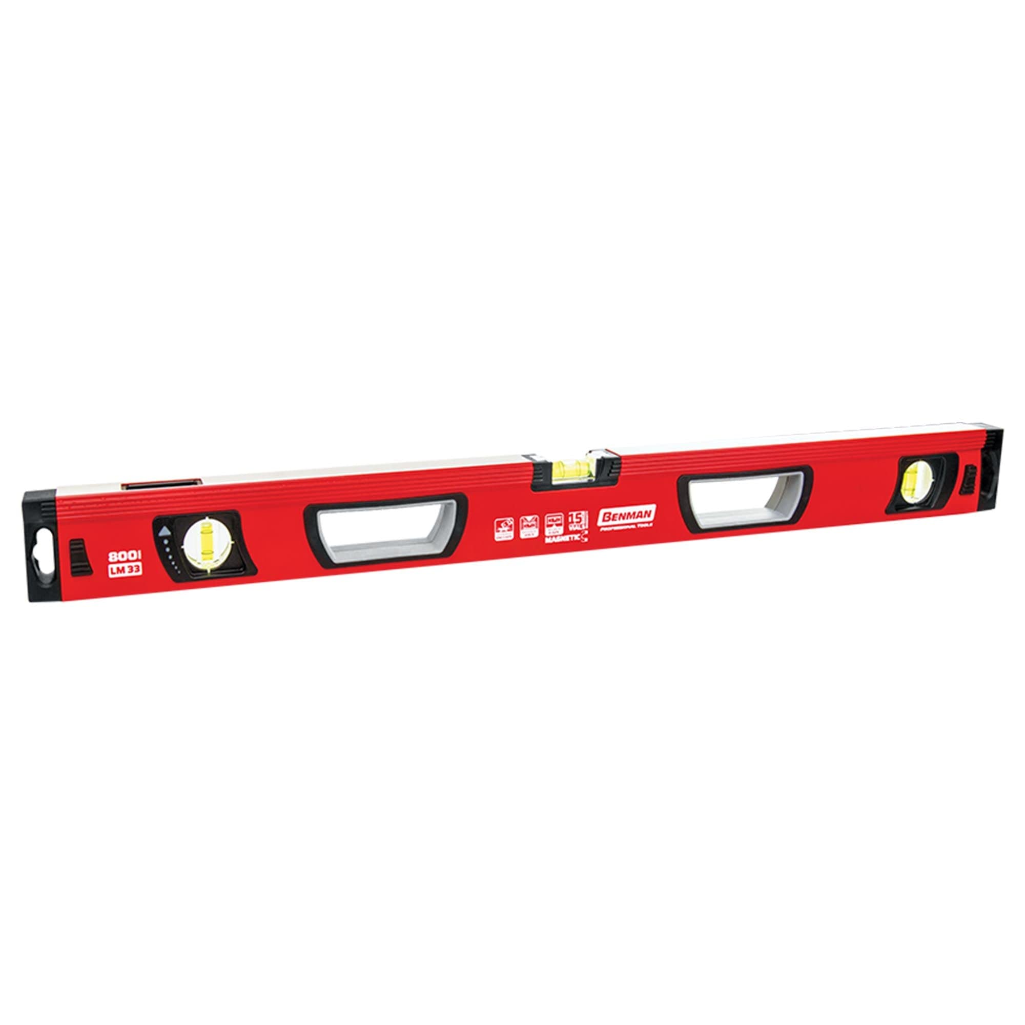 Nivel magnético de 3 burbujas Benman L33 600 mm