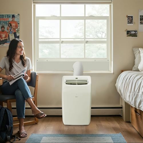 Image of LG 10,200 BTU (DOE) / 14,000 BTU (ASHRAE) Smart Portable Air Conditioner, Cools 450 Sq.Ft. (18' x 25' room size),Smartphone & Voice Control works with LG ThinQ, Amazon Alexa and Hey Google, 115V