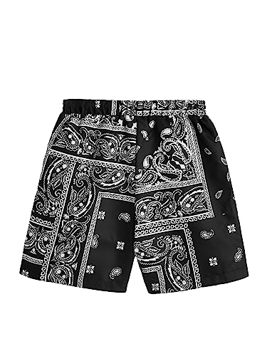 Image of SOLY HUX Boys Boho Paisley Print Short Sleeve T Shirt and Shorts Set 2 Piece Outfits
