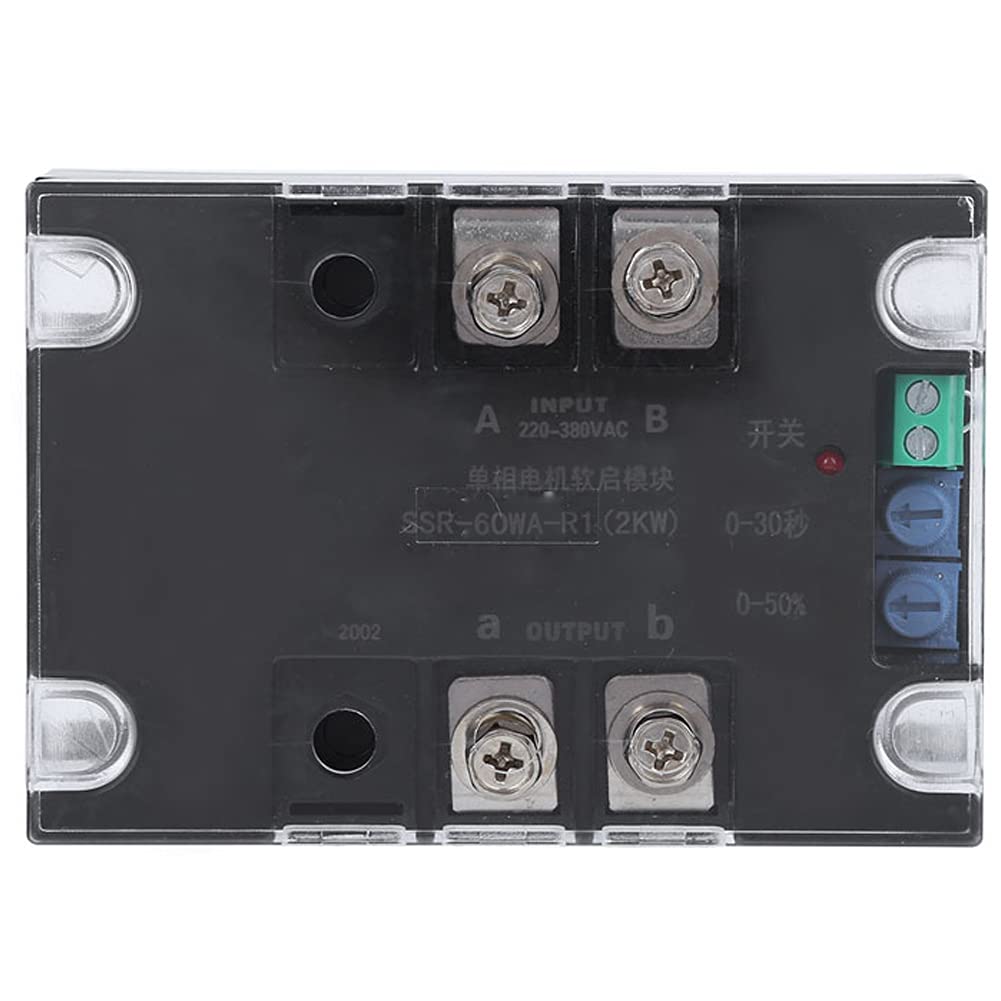 Controller Motore Soft Start, Modulo Scheda Avviamento Motore 2 KW, 220VAC/380VAC, 50-60Hz, 0-30s Soft Start Adatto per Pompa 'acqua, Ventola, Veicolo (modulo luce)