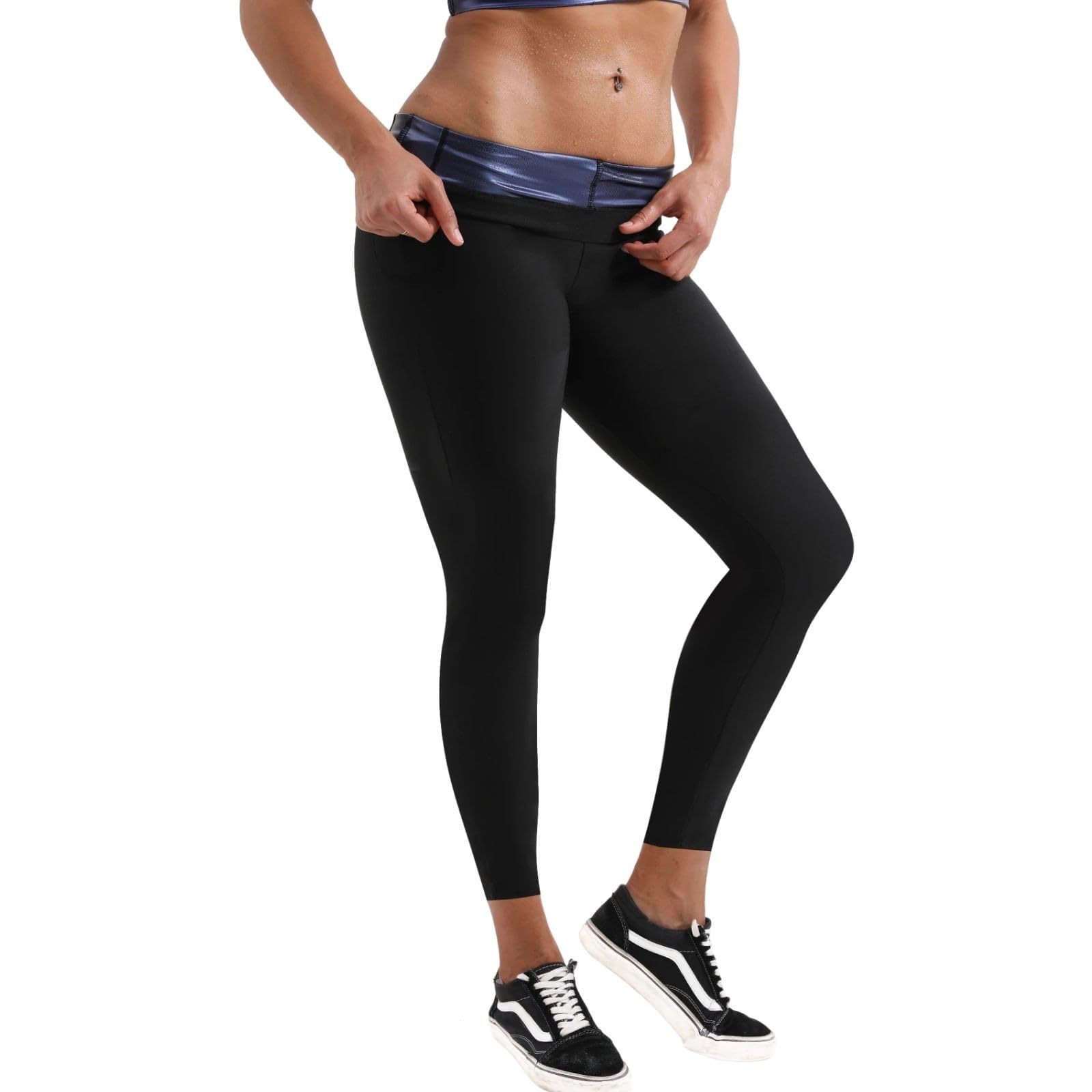 WIXIDOJI Sweat Sauna Pants Heat Trapping Sweat Leggings Sauna Suit for Women Workout Gym Exercise