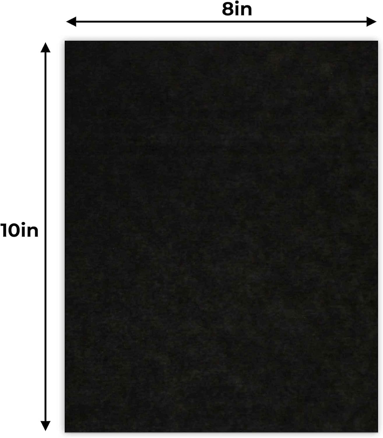 Black Suede Texture 8x10 Backing Board - Uncut Photo Mat Board (10-Sheets)
