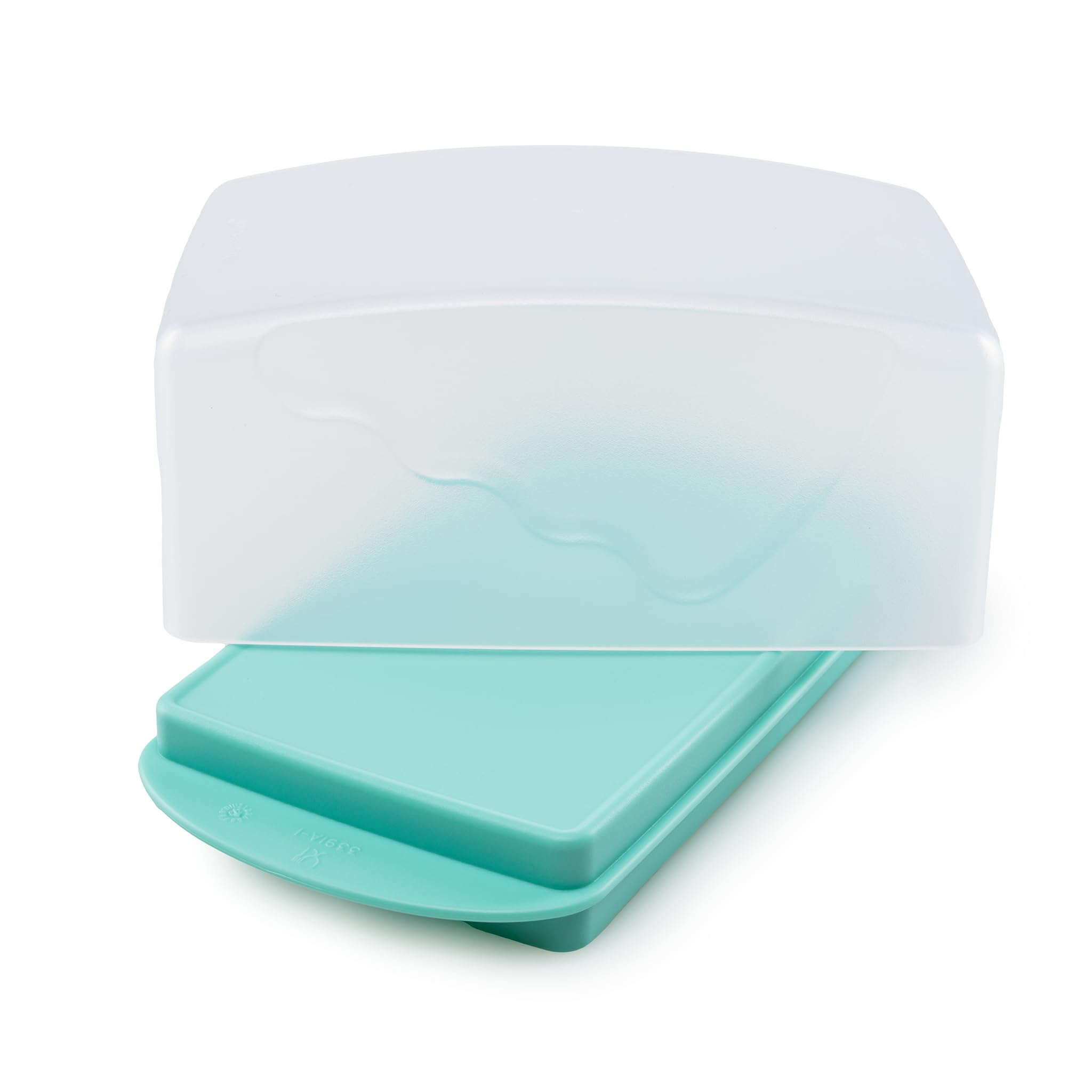 TUPPERWARE Junge Welle Butterdose weiß mint Butterdose (inkl. Hängelöffel)