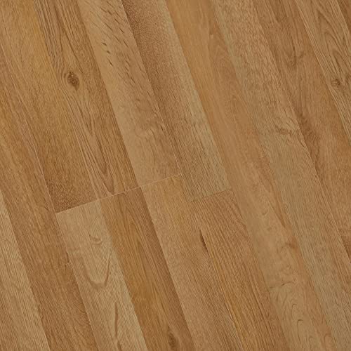 Mohawk Basics Laminate Flooring, Blonde Red Oak Look, 8 mm T x 7.5 in. Wide x 47.25 in. Length, Random Embossed Texture, Semi-Gloss, (7 Planks), (17.18 sqft/case) - Thumbnail 3