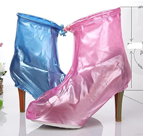 Puddles Heels For Her - Women's Waterproof Emergency High Heel Rain Wear for the Feet, If you Splash We've Got You Covered!, Pink / Blue (Small 6-6.5, Pink)
