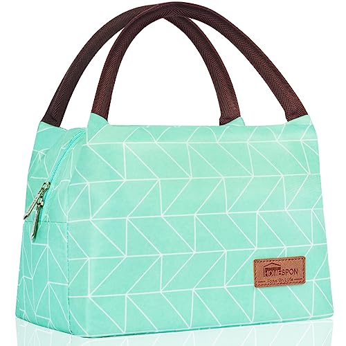 HOMESPON Lunch Bag Insulated Lunch Bags for Women Men Adult Foldable Cool Bag Lunch Box Container Large Capacity Ladies Lunch Tote Bag for Work Picnic or Travel(Green)