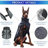 Hundemantel Wendbare, wasserdichte, mit abnehmbarem Geschirr-Design und gefaltetem Pelzkragen Kein Ziehen, kein Ersticken, kuschelige Kleidung bei kaltem Wetter für und große Hunde (6XL)