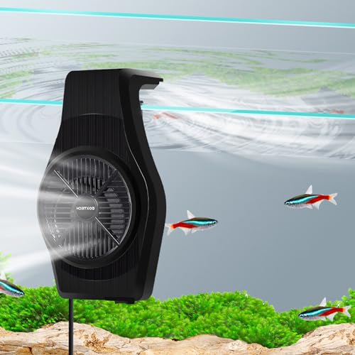 Image of UPETTOOLS Fish Tank Chillers Fan, Aquarium Cooling Fan Cold Wind Chiller Adjustable Speed for Shrimp Coral Tropical and Sea Fish Tank(3-7Gal)