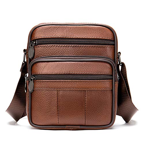 Umhängetasche Herren Tasche Arbeit Aktentasche, Männer echtes Leder Vertical Messenger Bag Klassische Vertikale Umhängetasche Schultertasche for den universellen Einsatz Umhängetasche Schultasche Lehr