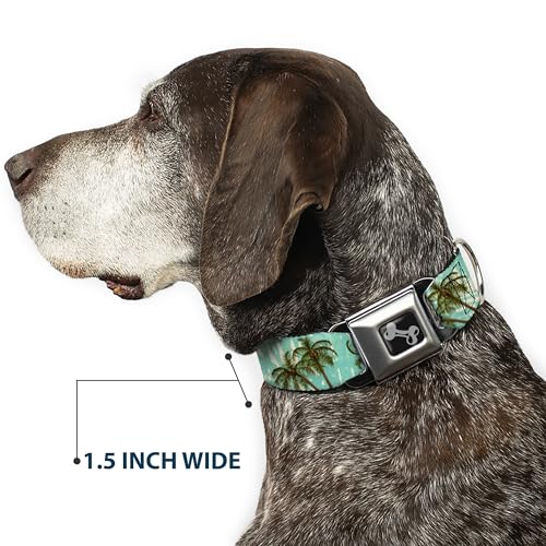 Collier de chien Buckle Down large et robuste à motif palmier 15-66 cm - 8