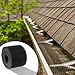 Tandefio Gutter Guard 5 Inch x 60 Feet Aluminum Guards Mesh Leaves Filter Gutter Cover Screen DIY Protection Netting Roll with 20 Fixed Cable Tie and Anti Scratch Gloves for Leaves Twigs (Black)