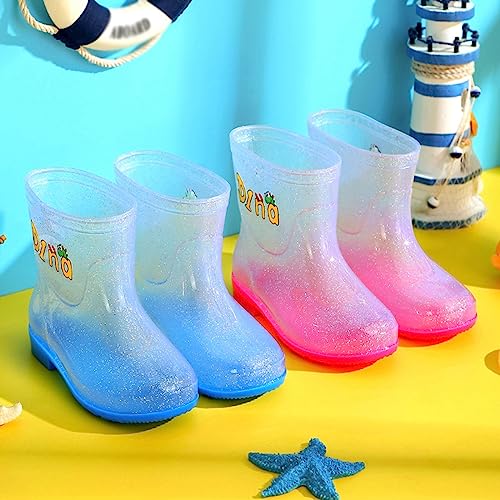 IWIHMIV Baby Lightweight Rain Boots Toddler Boys Girls Non-Slip Cartoon Rubber Rain Shoes Outdoor Rain Boots3