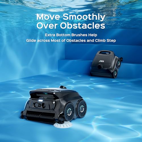Image of WYBOT B1 Robotic Pool Cleaner, Floor and Wall Cleaning, Cordless Vacuum for Inground & Above Ground, Smart Navigation, Self-Parking, Black Green