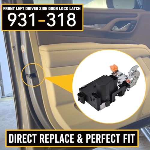 Image of EKLN Door Lock Latch Driver Side Door Latch Assembly Compatible with Cadillac Chevy Silverado Tahoe GMC Sierra Yukon Replace 931-318 931318 15110643 15053681 15068499
