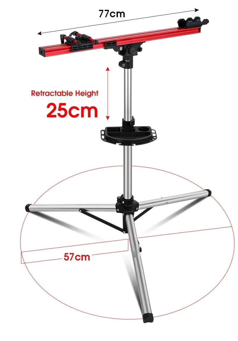 Fahrrad MontagestäNder Fahrrad-Reparaturständer, Aluminiumlegierung, verstellbar, zusammenklappbar, Aufbewahrung, Displayständer, Rennrad-Montageständer