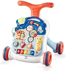 Andador Didatico e Mesinha Infantil Rayo 2 Em 1 (Azul)