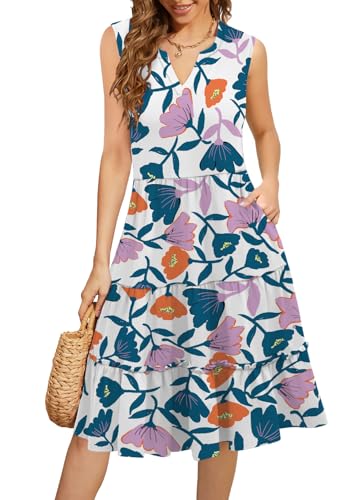 Summer Dresses for Women 2025 Elegant Classy Casual Graduation Plus Size Fall Midi Mother of Bride Boho Maxi Dress Fashion Vacation Seniors Formal Cocktail Clothes Foral XXL