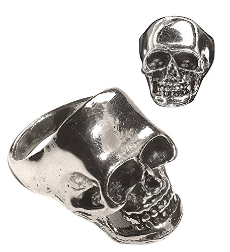 Preisvergleich Produktbild Widmann SLR NEU Ring Totenkopf Deluxe, Silber