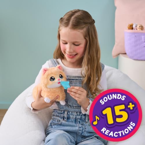 Image of Little Live Pets Mama Surprise Kittens, Interactive Mama, Surprise Toys | Portable basket, fish accessory, 3 baby kittens, and 15+ sounds and reactions for ages 4+ toy cat play