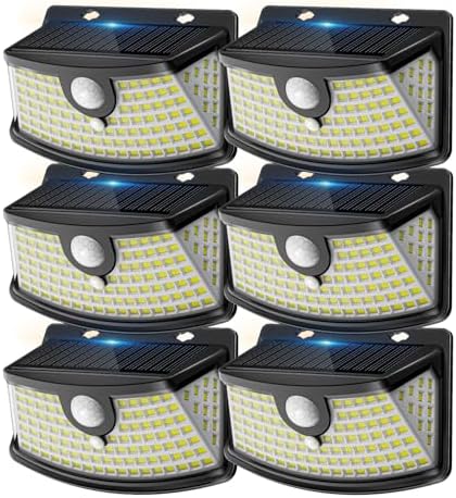 Aootek Solar Lights for Outdoor with Motion Sensor, Set of 6, Garden