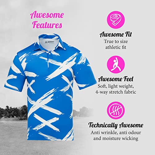 Image of Royal & Awesome Funny Golf Shirts for Men, Mens Golf Shirt, Crazy Golf Shirts for Men, Fun Golf Polos for Men, Mens Polo Golf