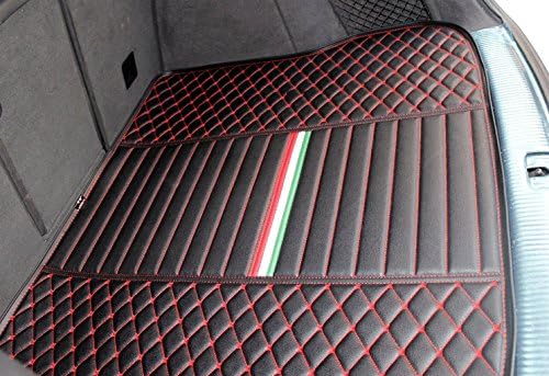 Miniatura 2 de Alfombrilla protectora para maletero de BMW Serie 6 F12 F13 F06 2012-2018 640i 650i, Línea negra y roja.