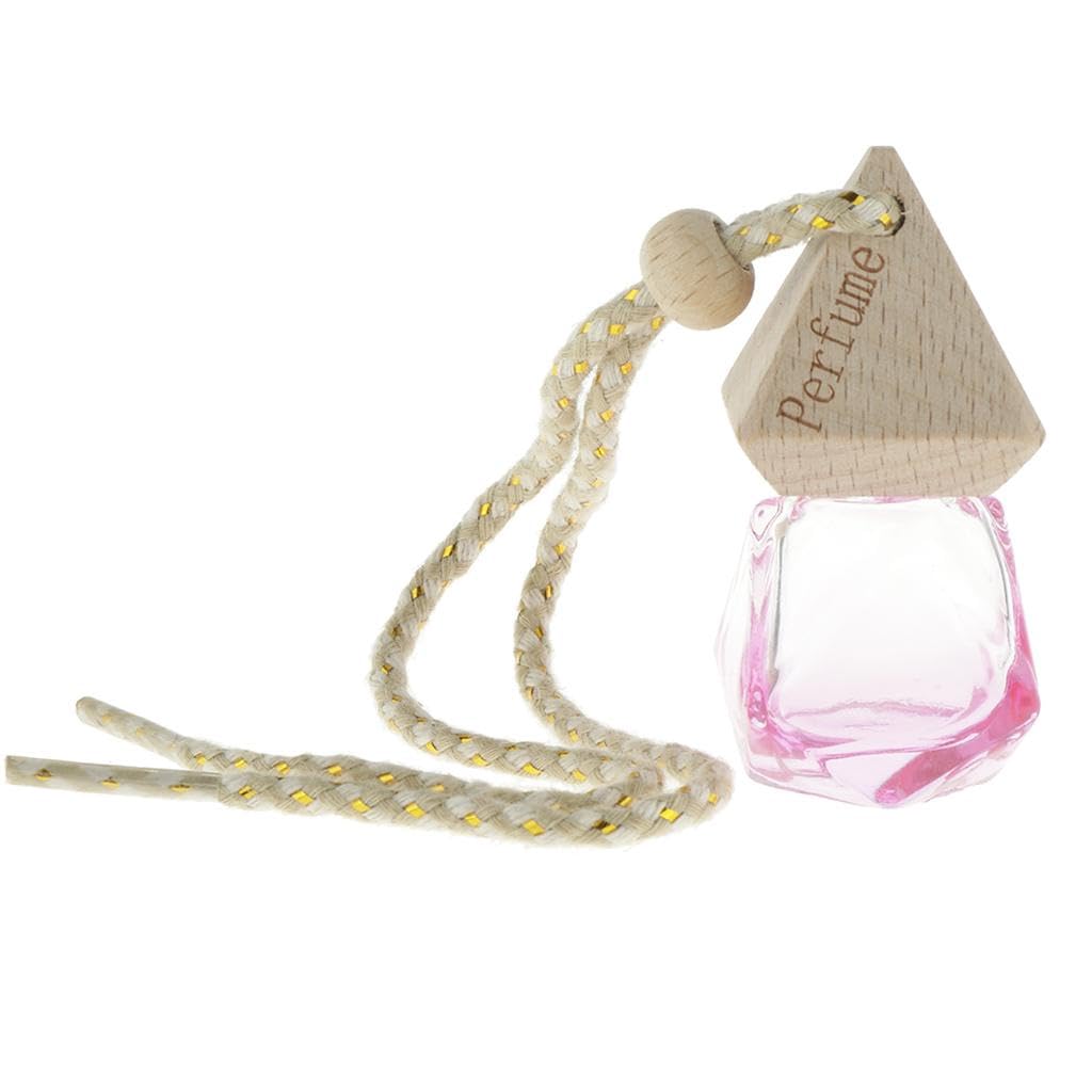 SAZ DEKOR® Glass Hanging Car Perfume Bottle Essential Oil Fragrance Bottle Pink|Home Item for Living Room, Home & Garden, Home Product, Flower Planters for Home-office-Lawns, Kitchen Tools & Peelers|-picture-21
