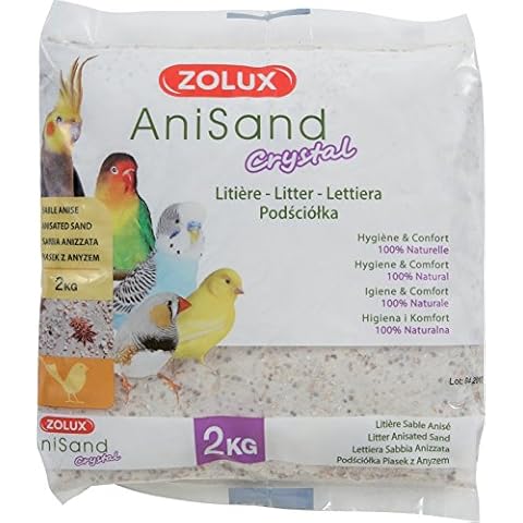 Zolux ANISAND Crystal 2KG para pájaros de jaulas y aves Cover