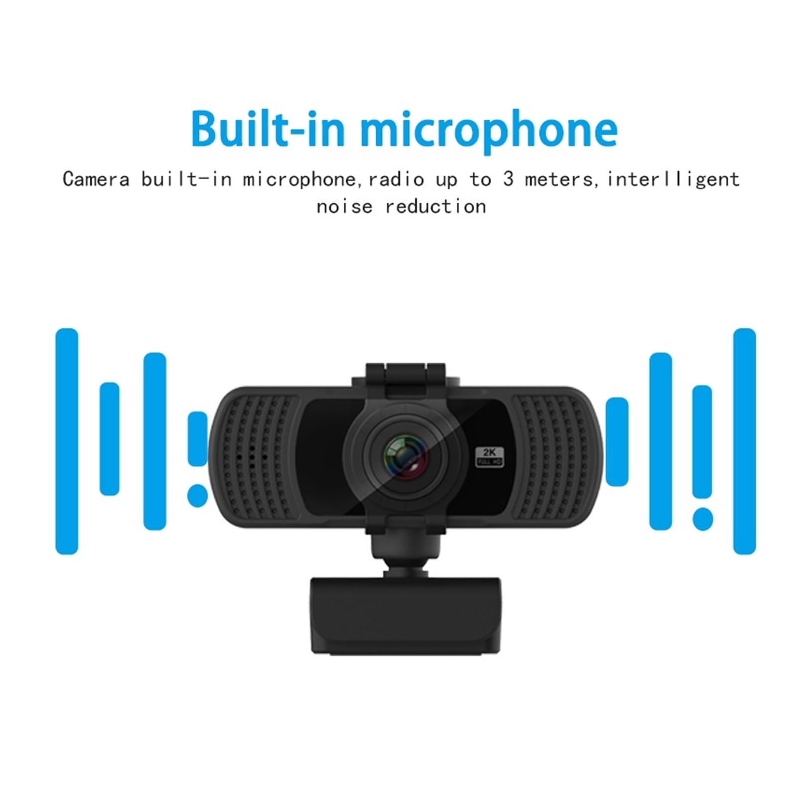 Webcam 1080P Web Cam 2K Full HD Web Camera con Microfono for Computer PC Trasmissione in Diretta Conferenza Lavoro USB Camera Web