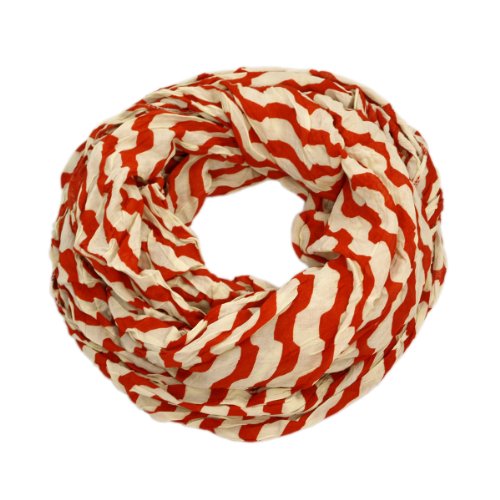 TrendsBlue Premium Lightweight Long Crinkle Stripe Scarf2