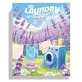 Laundry Detergent Sheets, Lavender Scent - 40 Loads |Effective & Eco-Conscious Cleaning| Pre-Measured, Liquidless for Deep Clean | Hypoallergenic, Washing Soda Travel Laundry Soap Strips