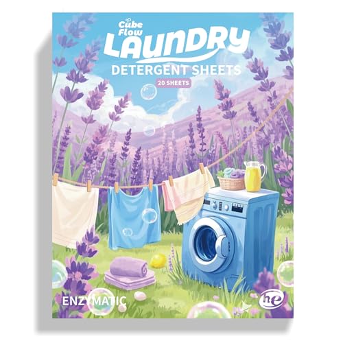 Laundry Detergent Sheets, Lavender Scent - 40 Loads |Effective &