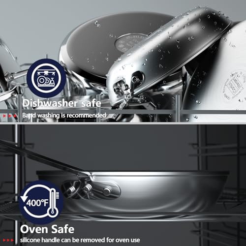 Cooks Standard Professional Aluminum Nonstick Restaurant Fry Pan 8-Inch, Durable Heavy Duty Skillet Pan, Woks,Metalic - Image 7