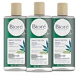 Bioré Face Toner with Organic Cannabis Sativa Seed Oil & Green Tea Extract for Blemish Prone Skin, Daily Detox Toner for Acne Prone Skin, 8 Fluid Ounces (3 Pack) (HSA/FSA Approved)