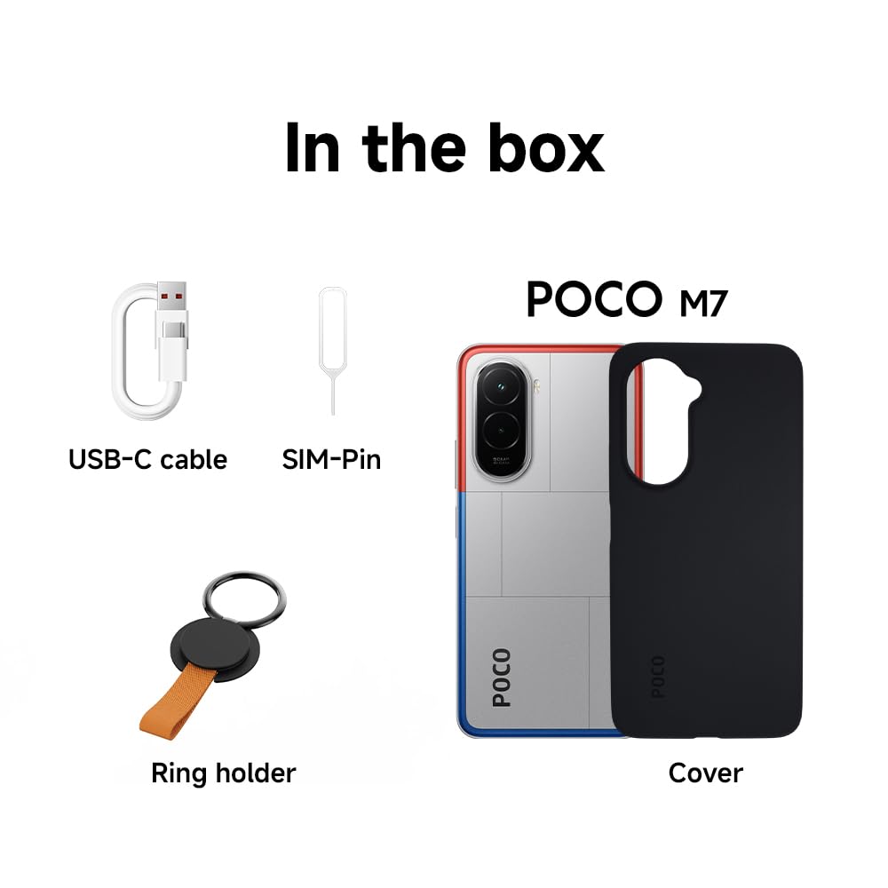 XIAOMI POCO M7, smartfon 8+256 GB, 6,9-calowy wyświetlacz FHD+ 144 Hz, Snapdragon 685, podwójny aparat AI 50 MP, 7000 mAh, czarny, ładowarka nie jest dołączona (wersja francuska + 2 lata) | Wyświetlacz 6,9" FHD+ 144 Hz, Snapdragon 685, podwójny aparat 50