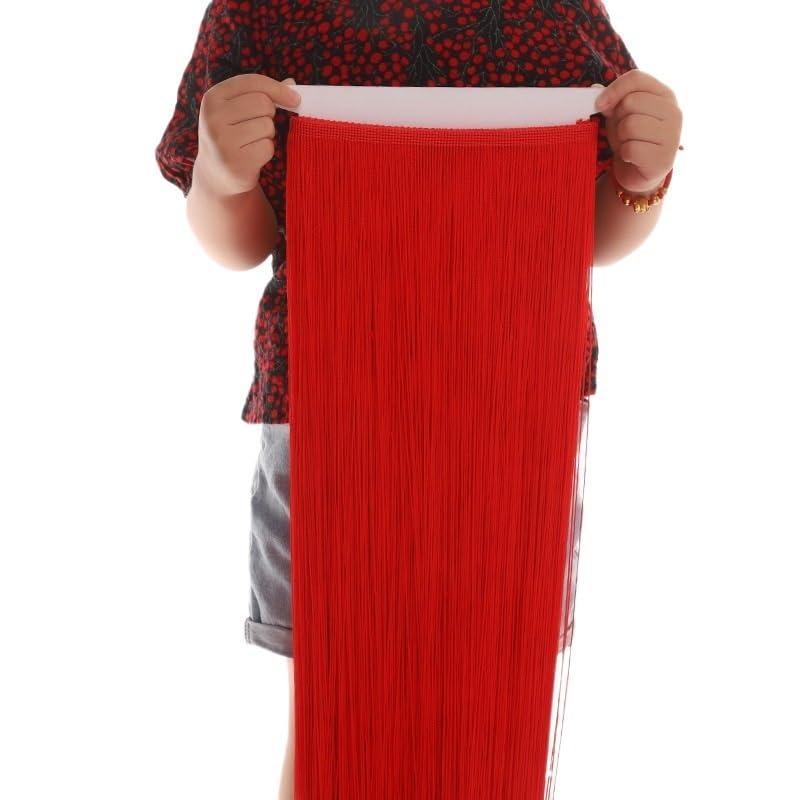 Cinta Flecos para DecoracióN,Arte Textil Flecos de encaje 100 cm largo con borlas for hacer tú mismo, accesorios for vestidos latinos, ropa escenario, cortina(Black)
