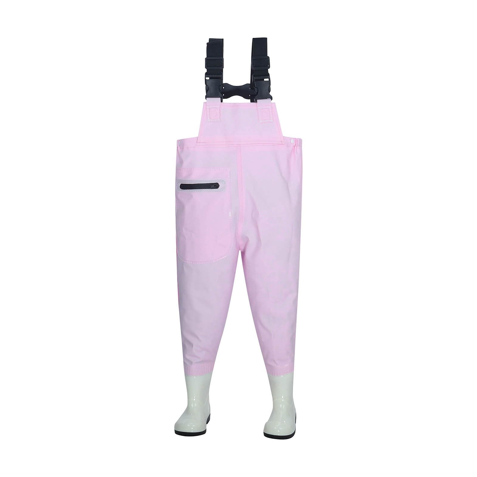 Generisch Kinder wasserdichte Wathose mit Stiefel - Anglerhose mit Verstellbarer Schultergurt Outdoor Kinderrutschfest Bootfoot Gummi Watstiefel für Kinder Jungen Mädchen