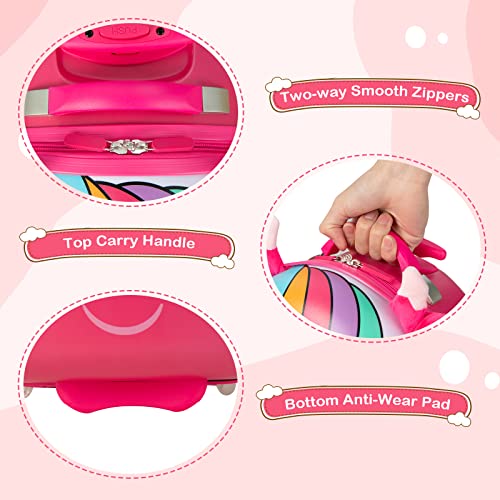 Olakids 10015 Kids Luggage, 16’’ Carry On Rolling Suitcase For Girls Boys With Led Flashing Spinner Wheels thumb #7