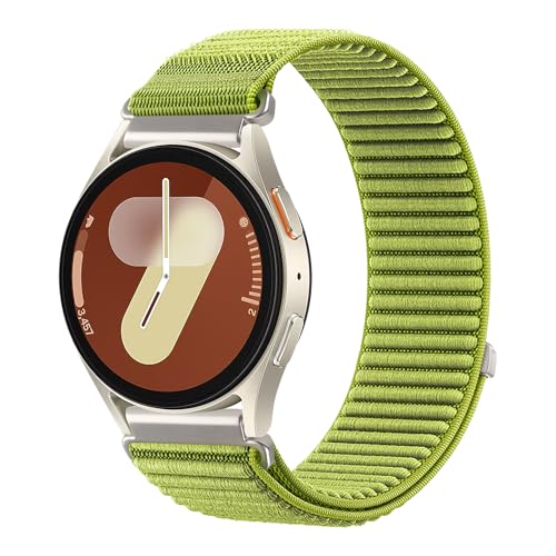 Image of 20mm Nylon Band for Samsung Galaxy Watch 7 /6 /5 /4 /FE 40mm 44mm /Classic 47mm | Galaxy Watch 4 classic Bands 47mm 43mm 46mm 42mm /5 pro 45mm /active 2,Fabric Wristband Sport Loop Correa Strap for Women Men
