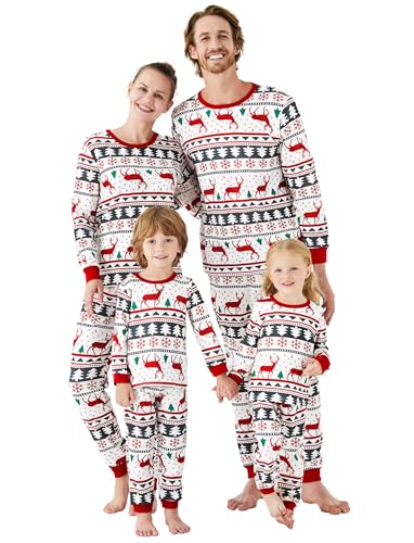 PATPAT Christmas Family Matching Pajama Sets Includes Christmas Socks - Perfect for Family Photos & Holiday Celebrations