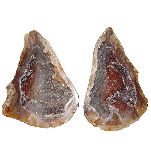 Janni-Shop-Mineralien Achat Geode Paar aufgeschnitten, poliert A*Qualität...