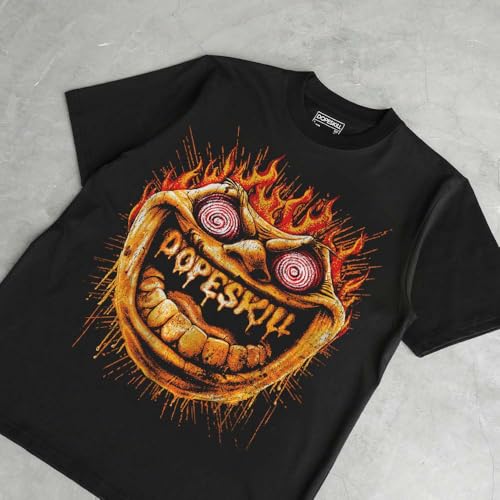 Image of DopeSkill Halloween Graphic Tee Streetwear Hip Hop Hypebeast Unisex T-Shirt Sneaker Colour Matching Shirts Spooky Graphic