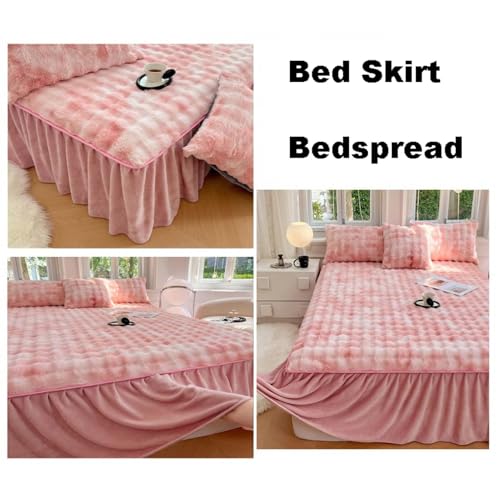 Falda de sábana con volantes ajustable modelo E de 150x200cm para colcha king 7