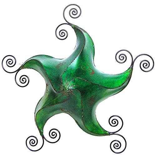 pantalla marroqui para lámpara de techo, producto artesenales se pueden aplicar con o sin luz modelo Estrella Geco 70 cm Color verde