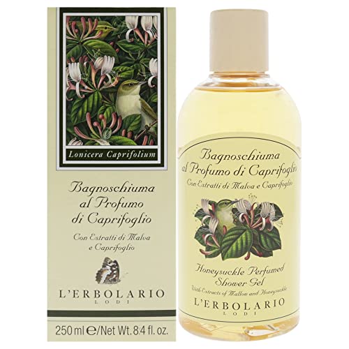 LErbolario Honeysuckle Perfumed Shower Gel For Unisex 8.4 oz Shower Gel, White, 248.42 ml (Pack of 1)